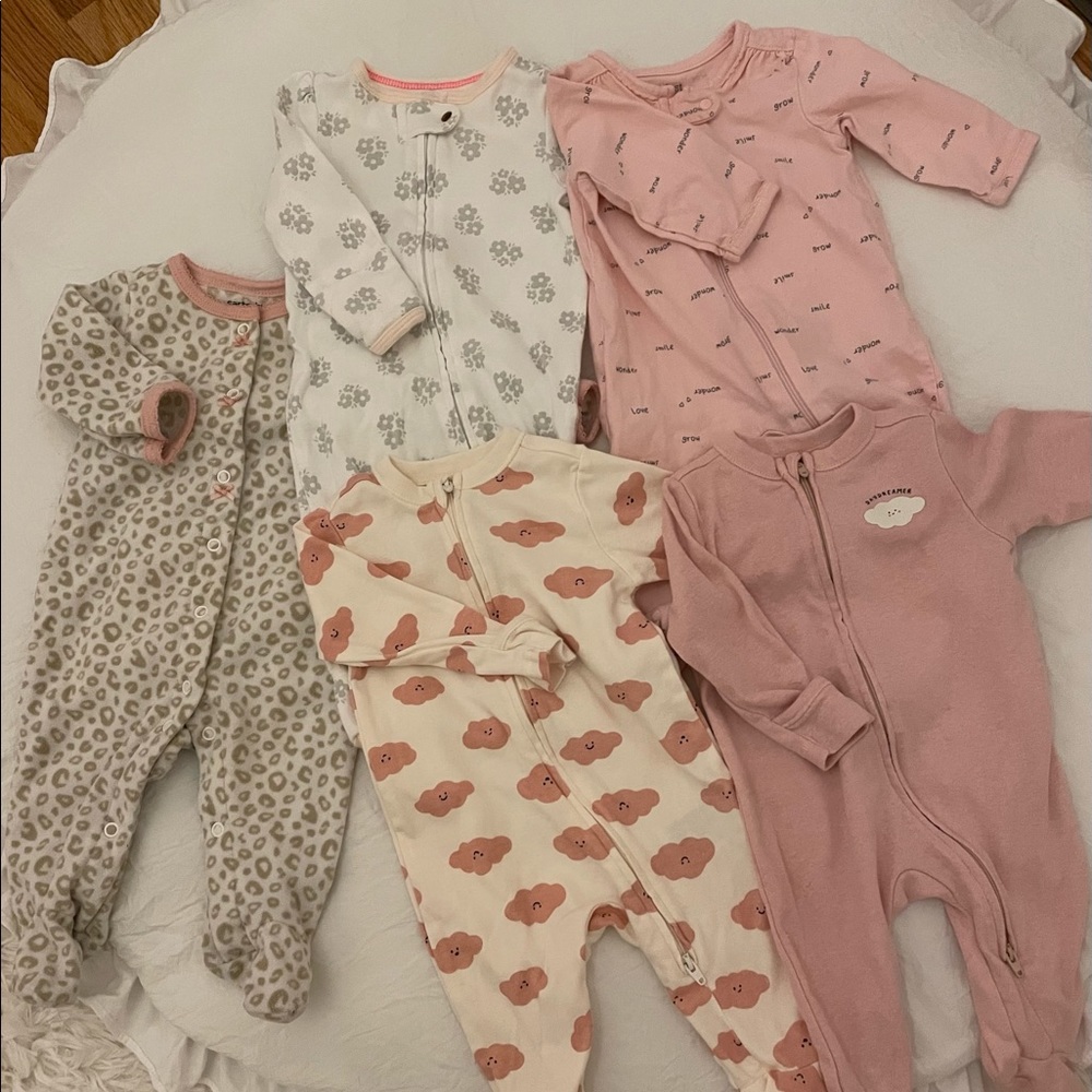 0-3month Baby girl sleepers